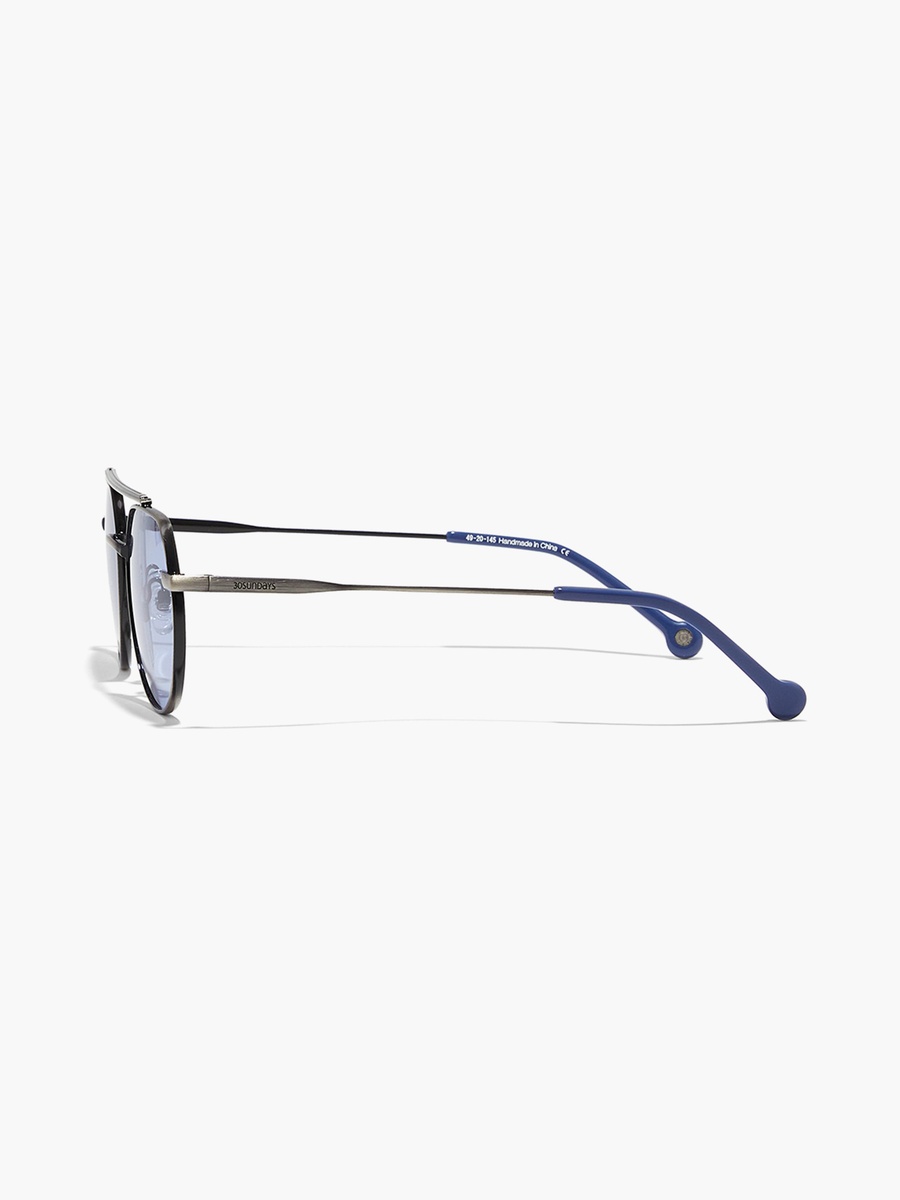 Women Blue Lens 49 mm Aviator Sunglasses - 30S-000288-1202