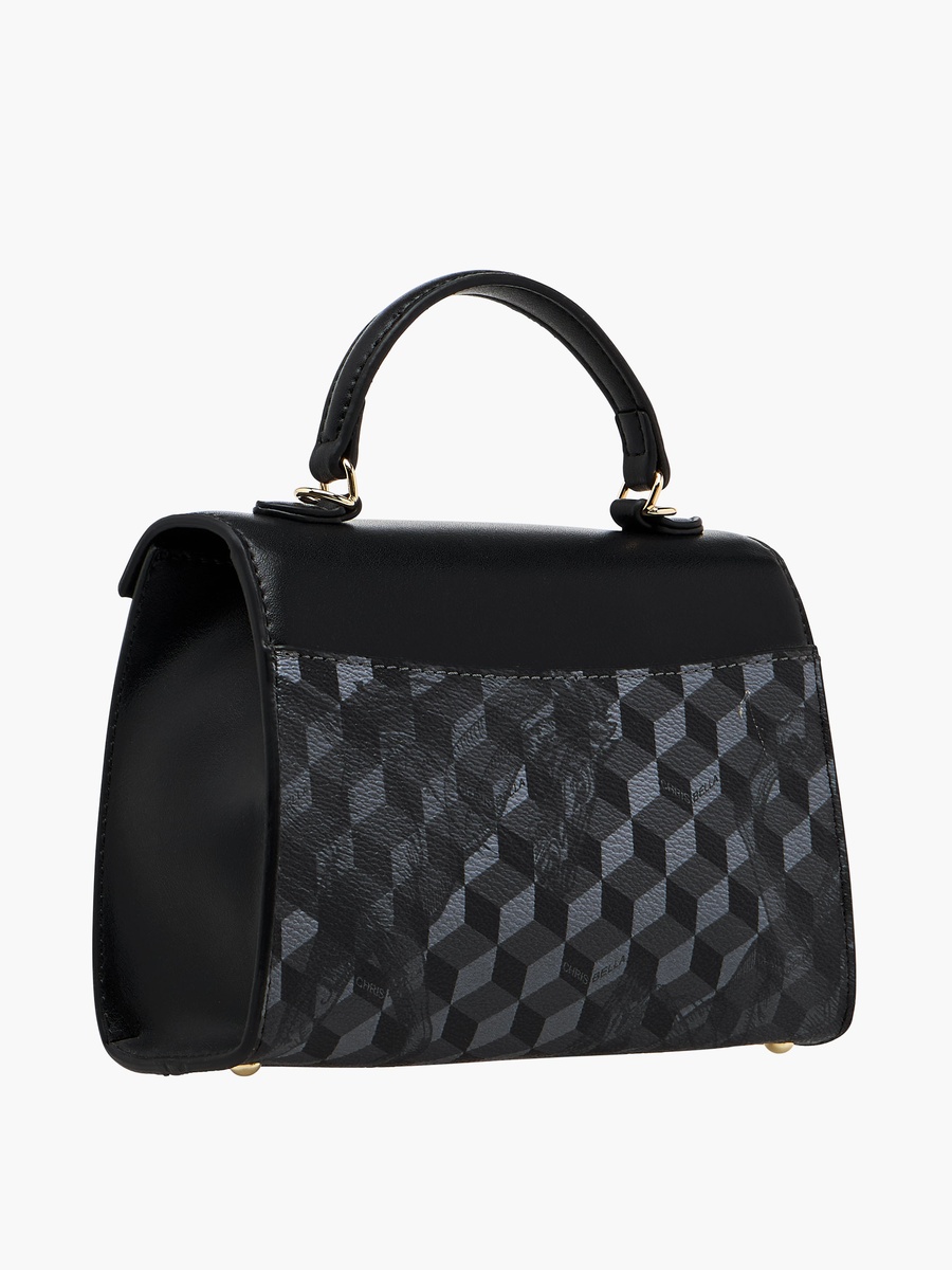 Geometric Print Crossbody Bag with Wallet