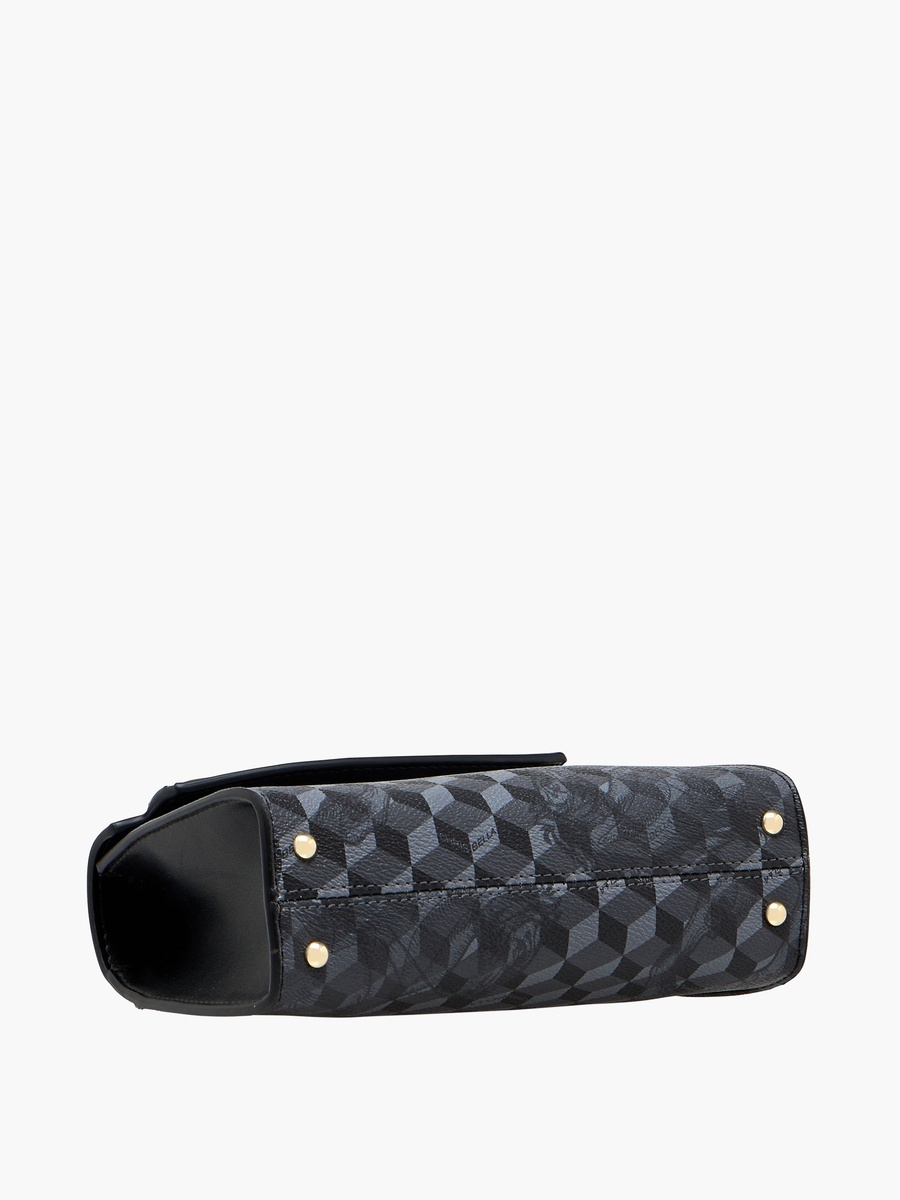 Geometric Print Crossbody Bag with Wallet