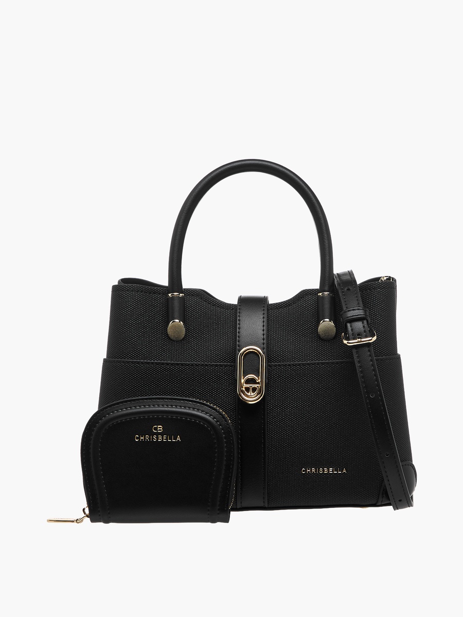 Panelled Tote Bag with Wallet