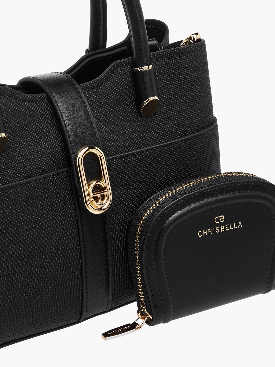Panelled Tote Bag with Wallet