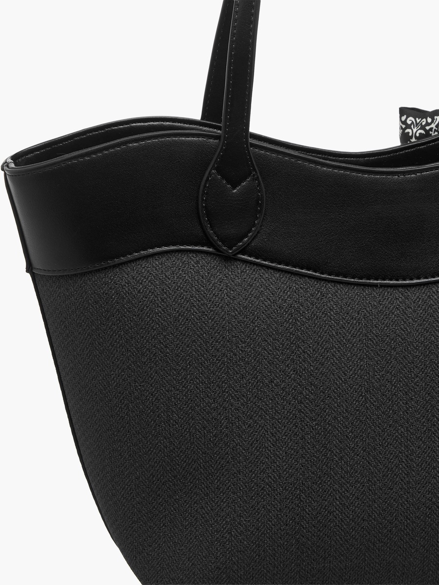 Panelled Tote Bag with Wallet