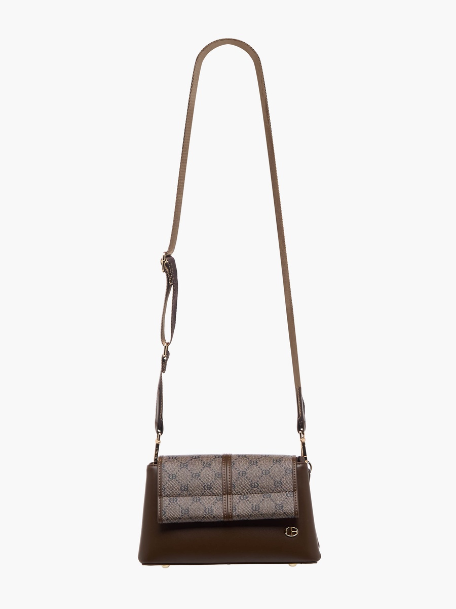 Monogram Print Crossbody Bag with Wallet