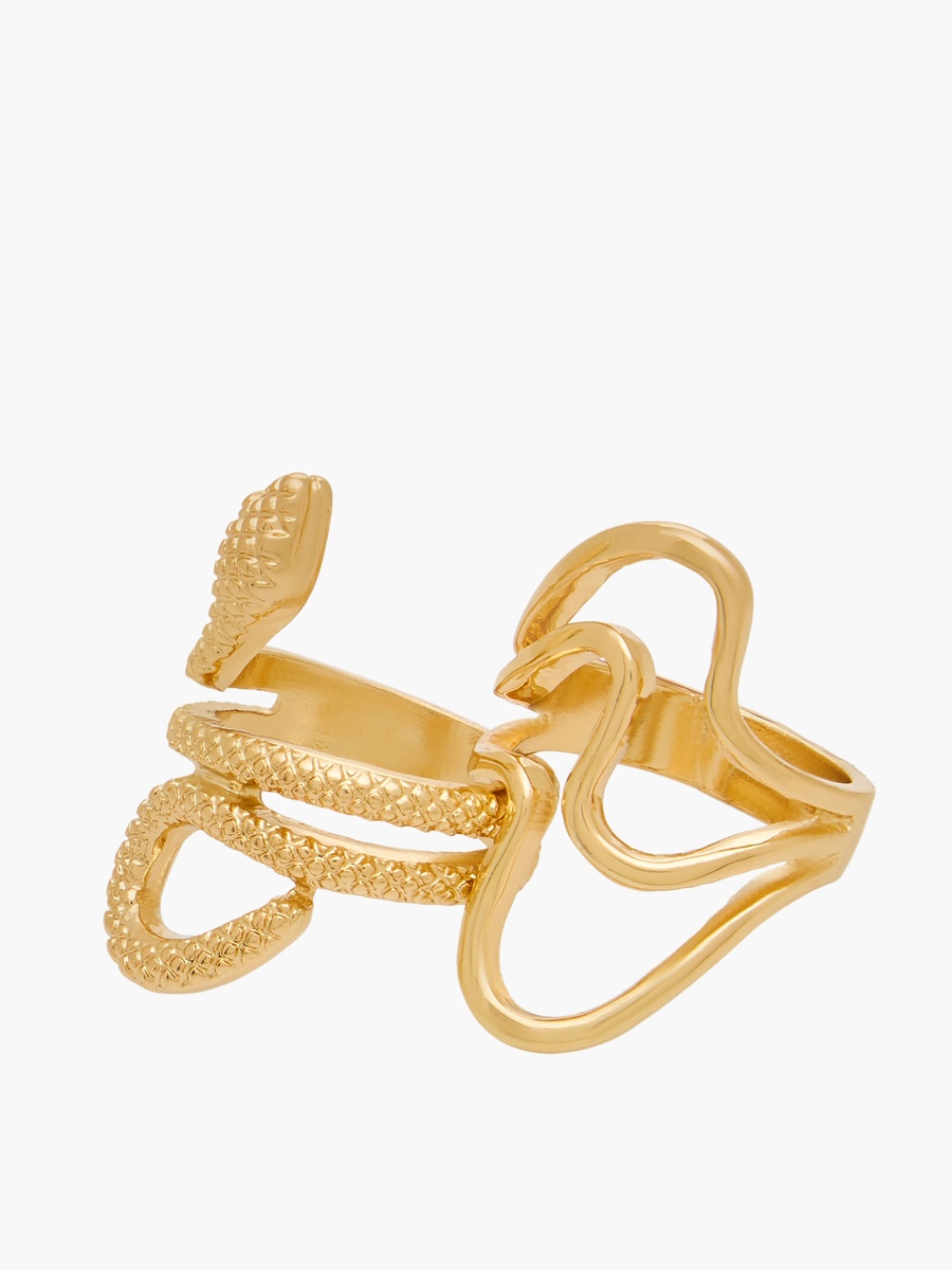 Assorted Gold Tone Ring - Set of 4