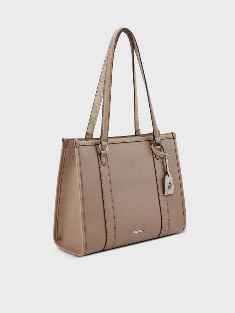 Briar Textured Double Handle Tote Bag with Magnetic Closure