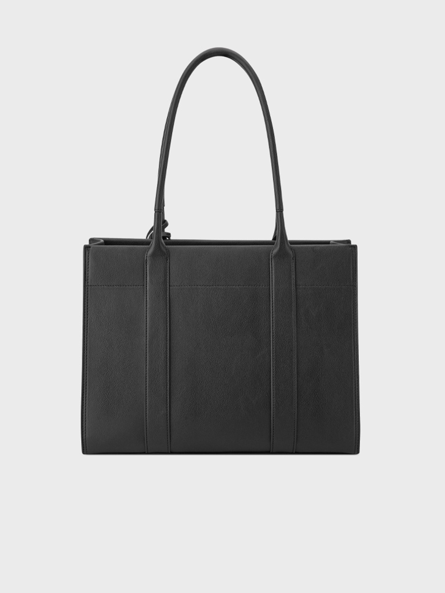 Peyton Textured Double Handle Tote Bag with Zipper Closure