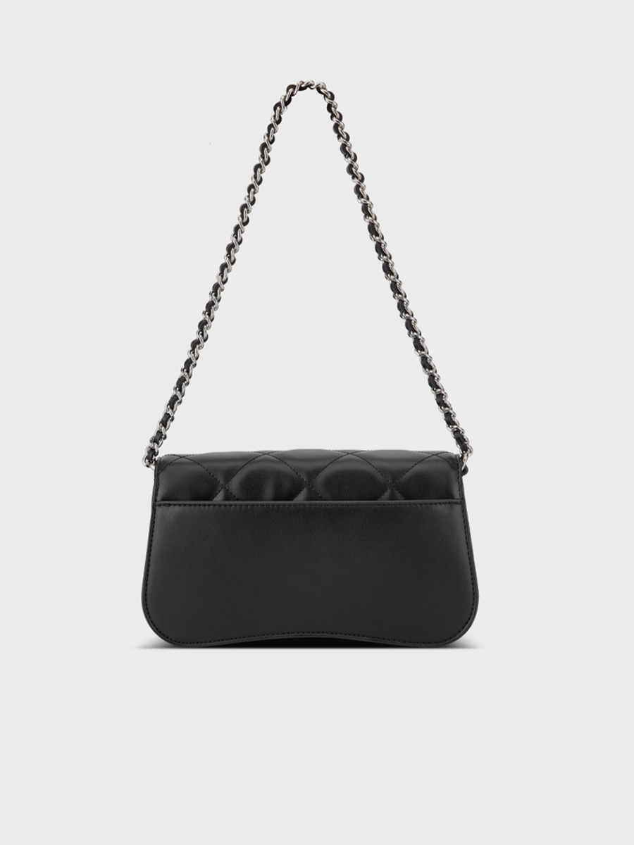 Somi Embellishment Shoulder Bag with Flap Closure and Chain Strap