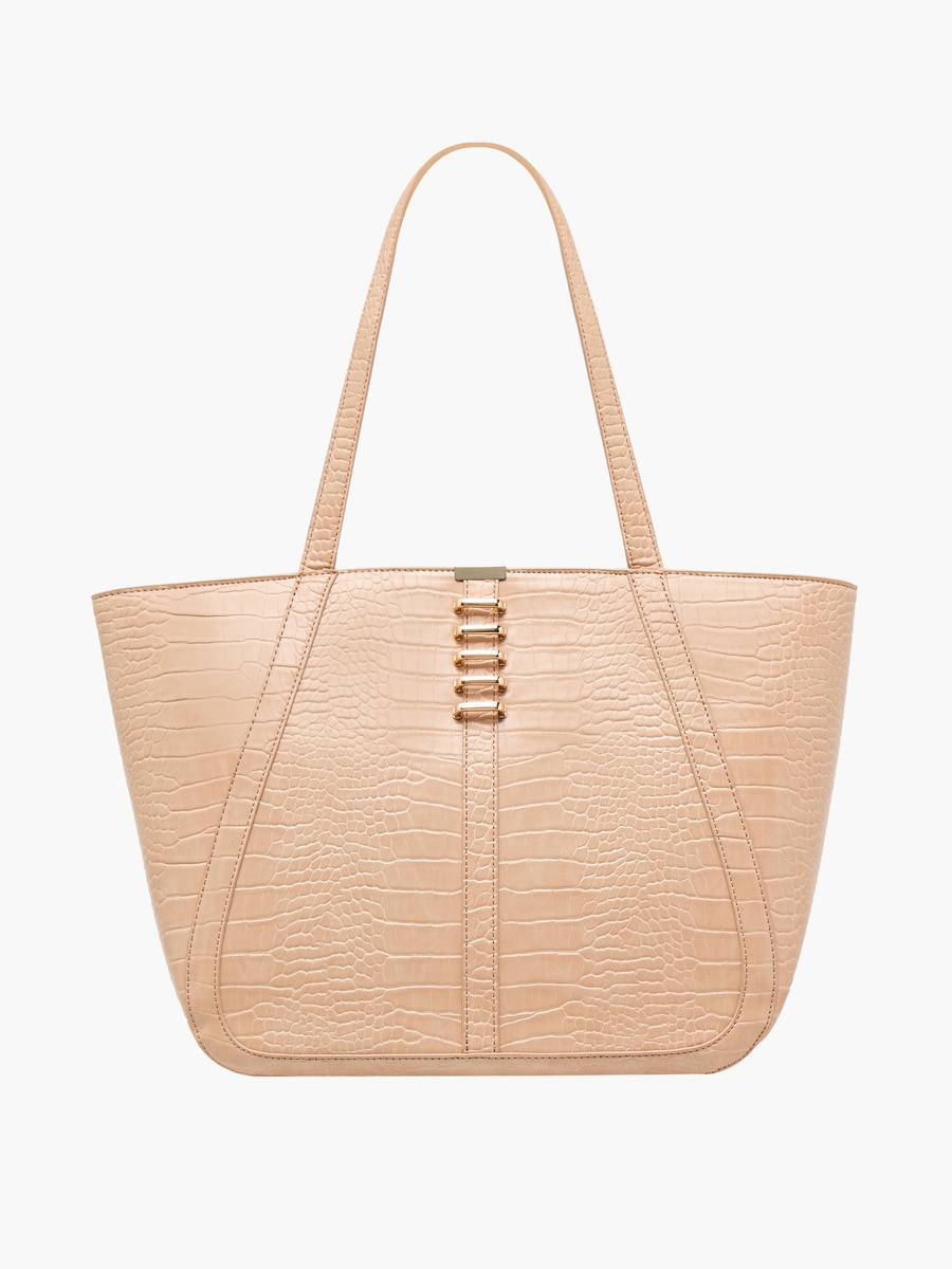 Animal Textured Tote Bag with Handles