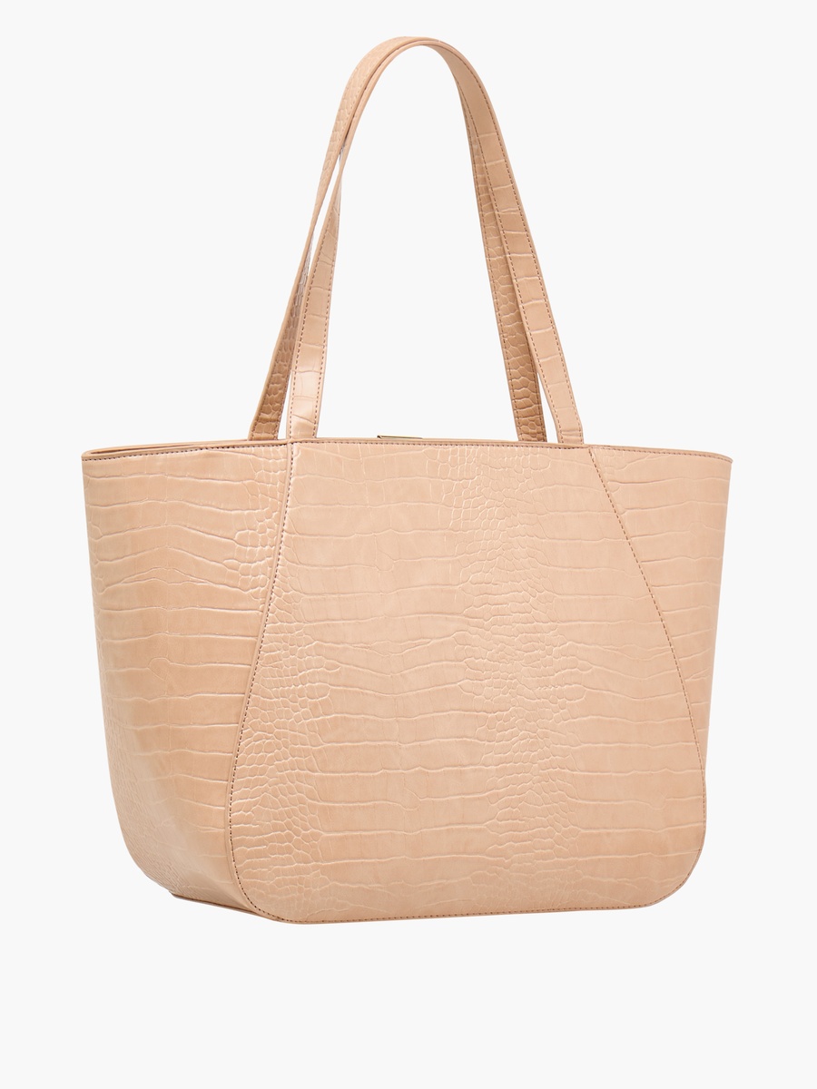 Animal Textured Tote Bag with Handles