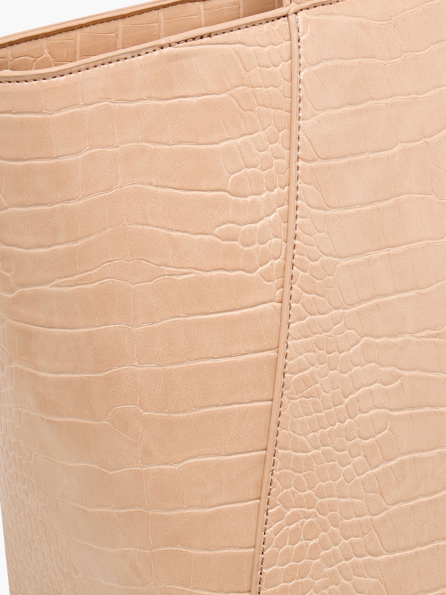 Animal Textured Tote Bag with Handles