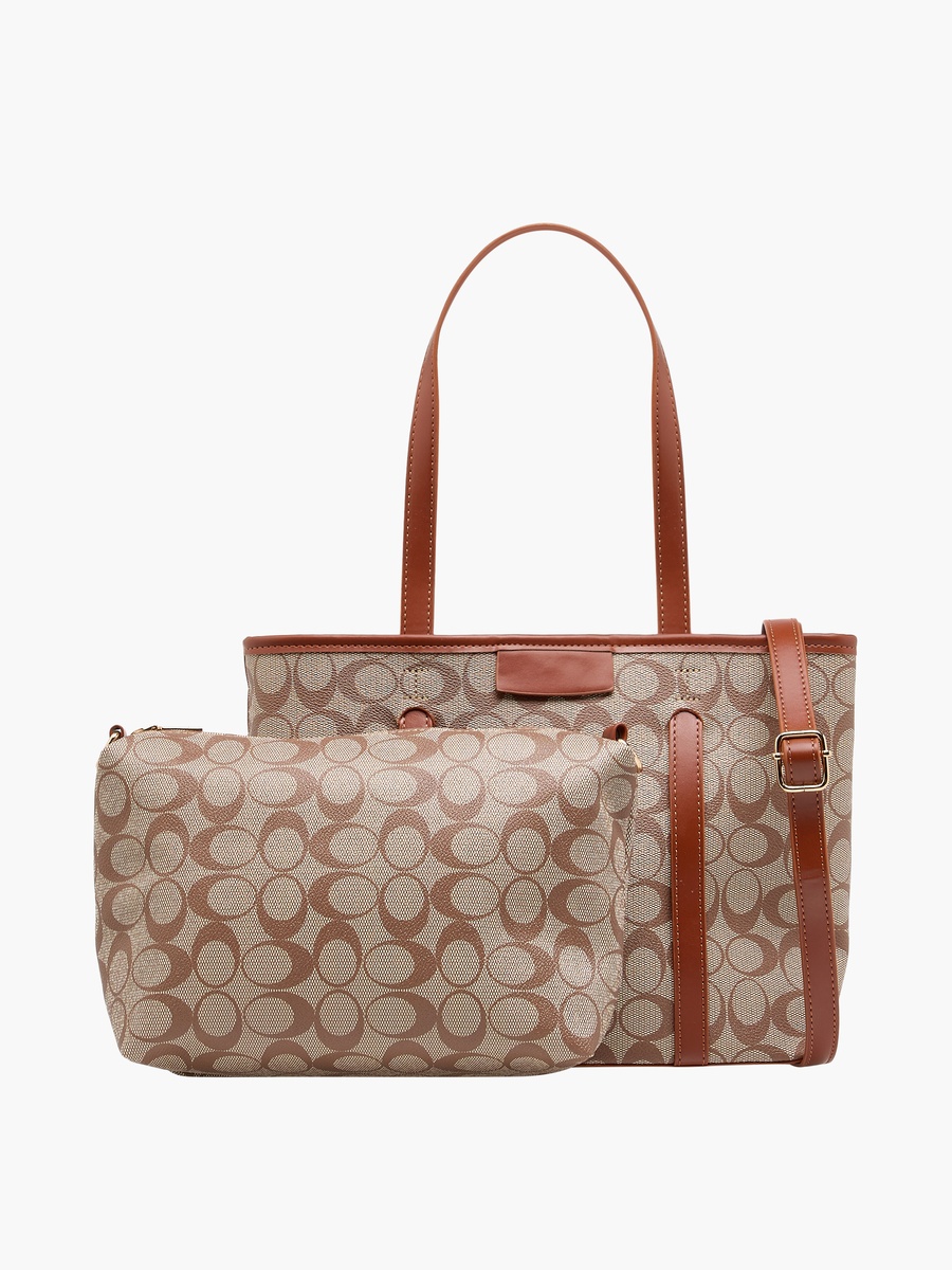 Printed Tote Bag with Pouch