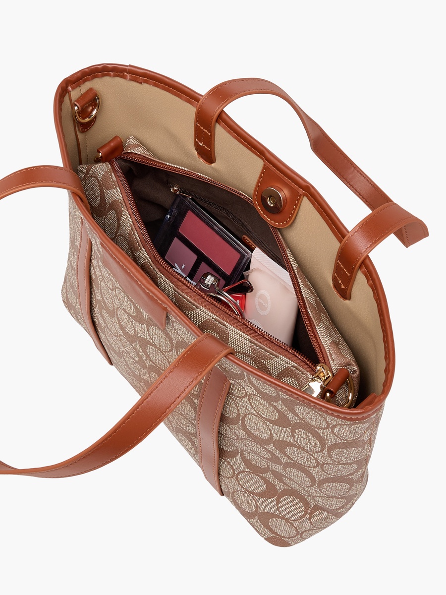 Printed Tote Bag with Pouch