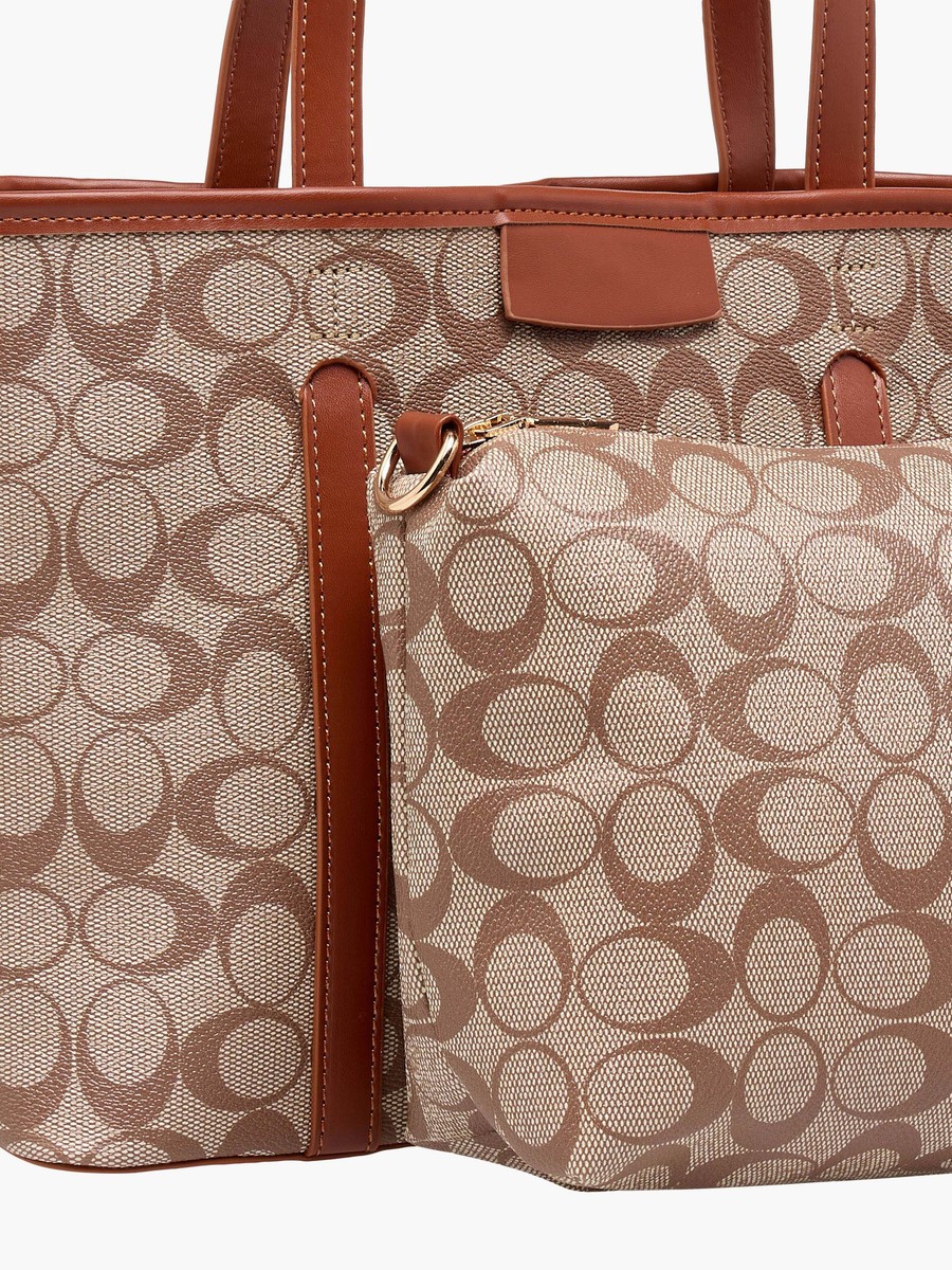 Printed Tote Bag with Pouch