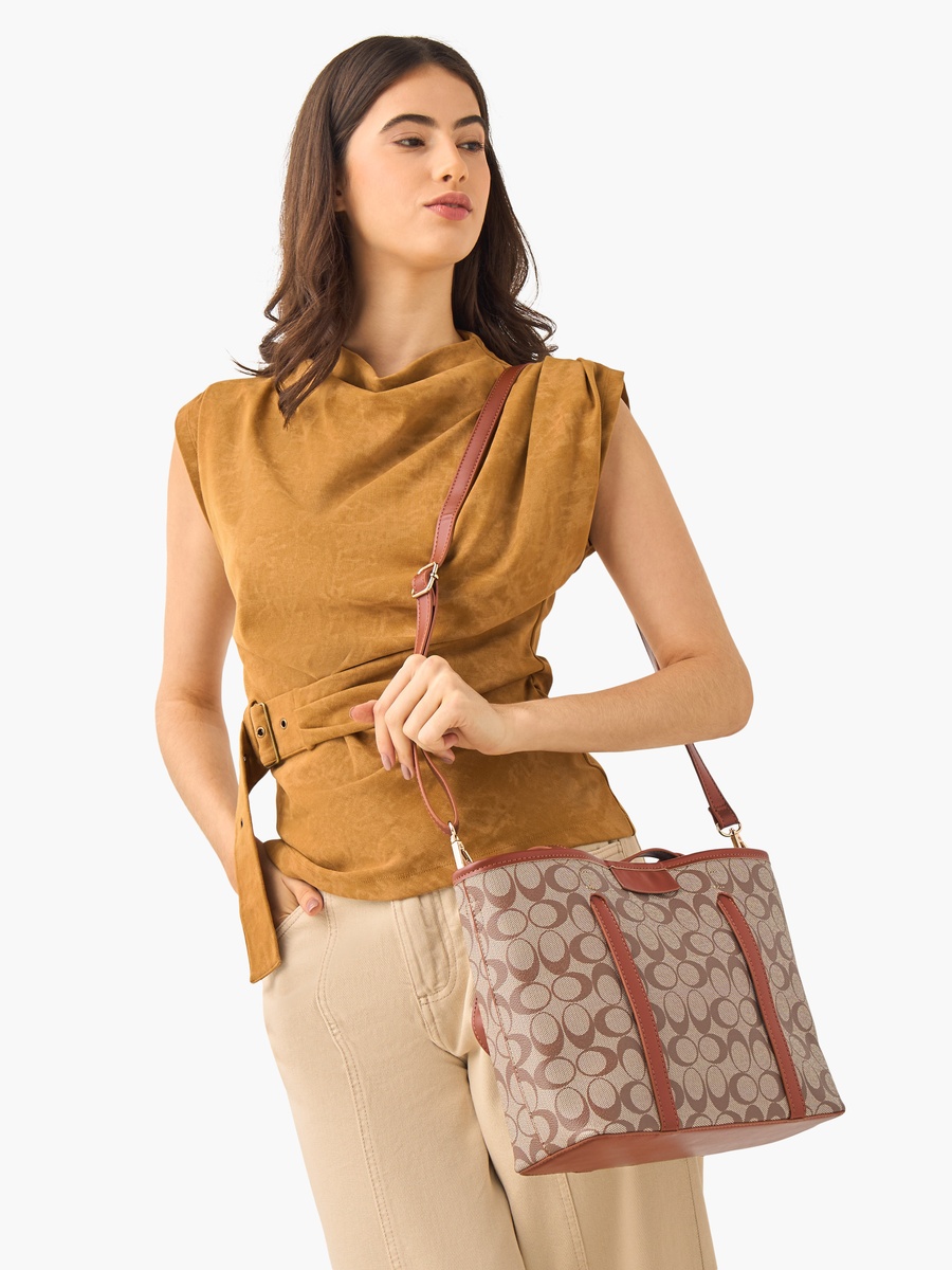Printed Tote Bag with Pouch