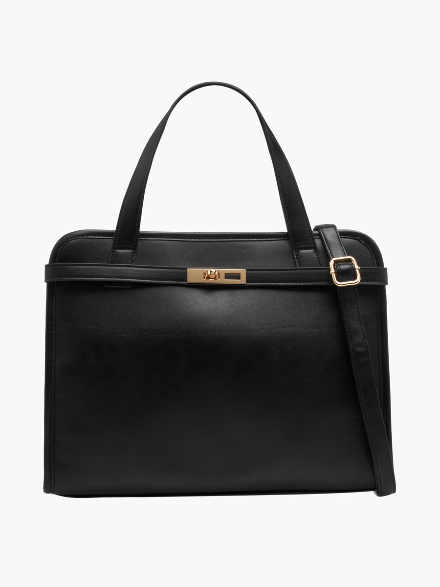 Textured Tote Bag with Double Handle