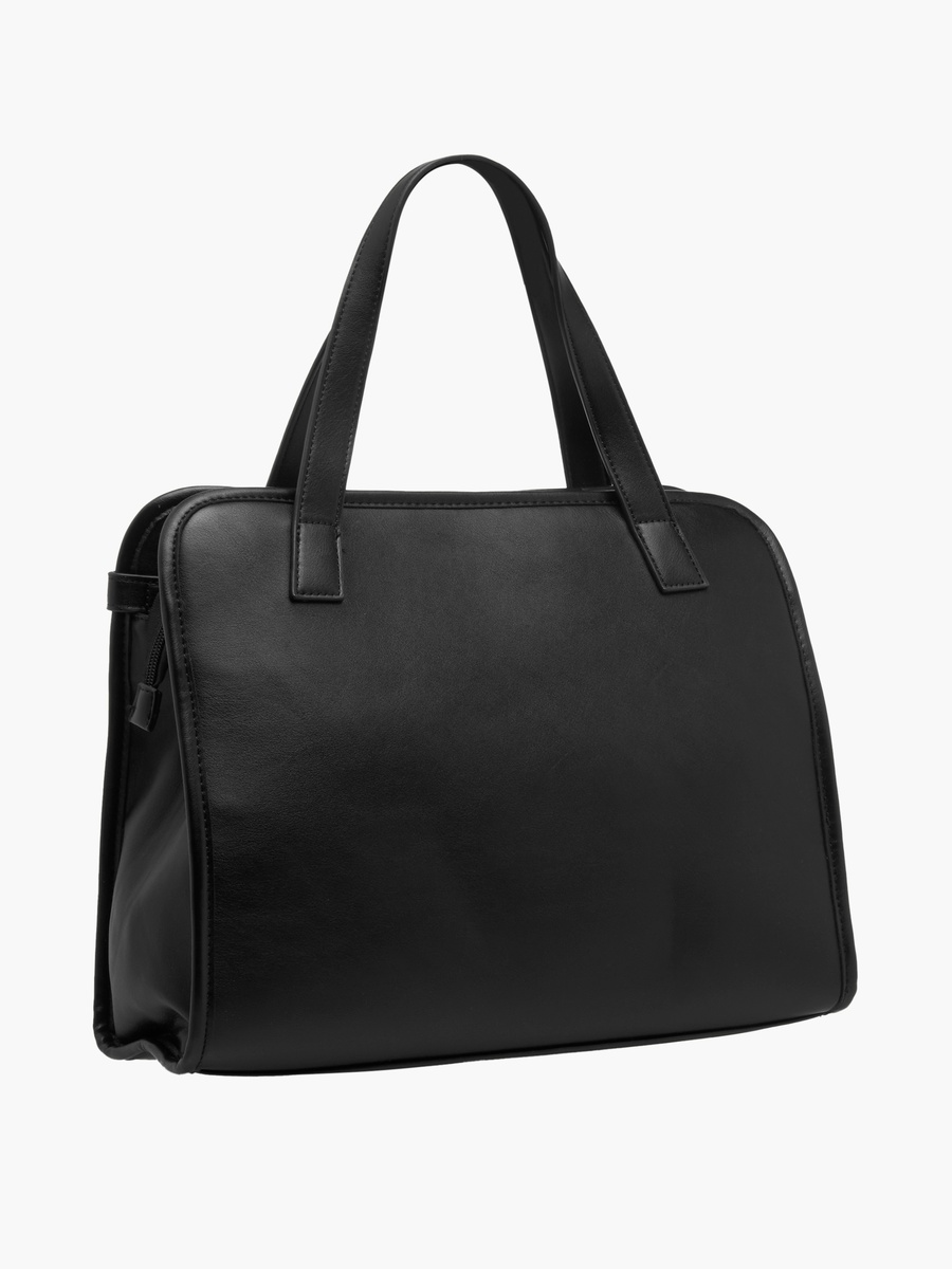 Textured Tote Bag with Double Handle