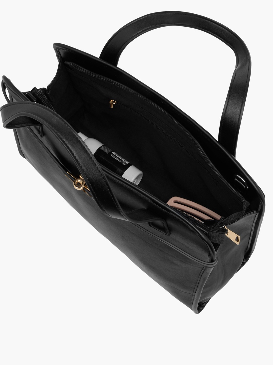 Textured Tote Bag with Double Handle