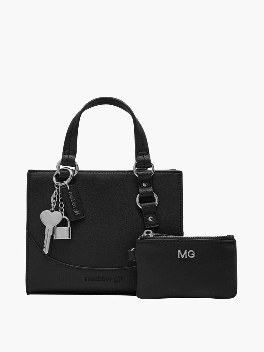 Charm Detail Tote Bag with Pouch