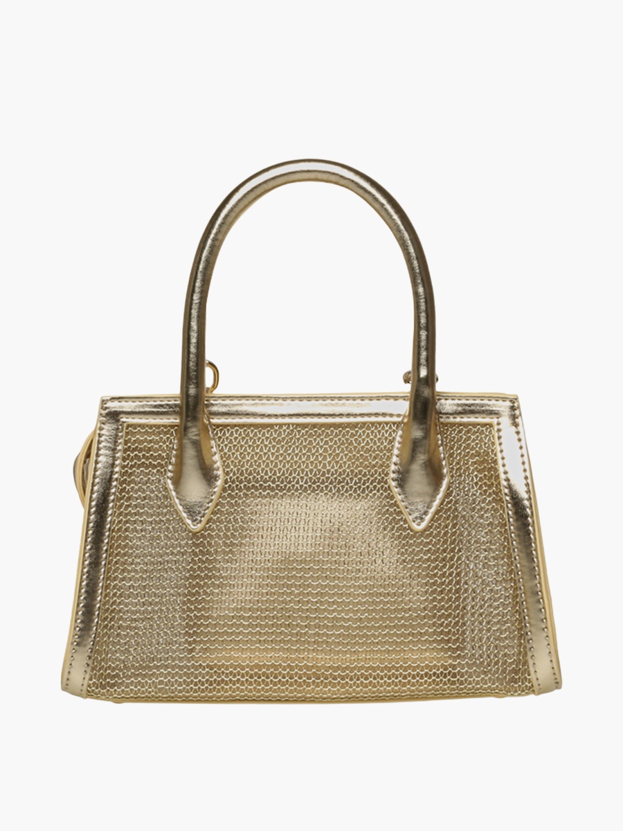 Textured Tote Bag with Handles