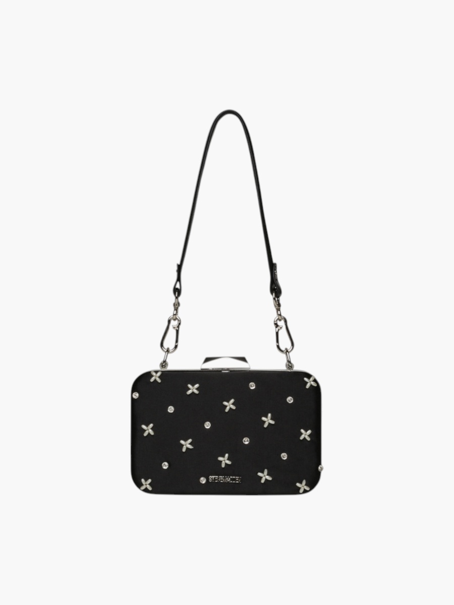 Embellished Crossbody Bag with Detachable Strap