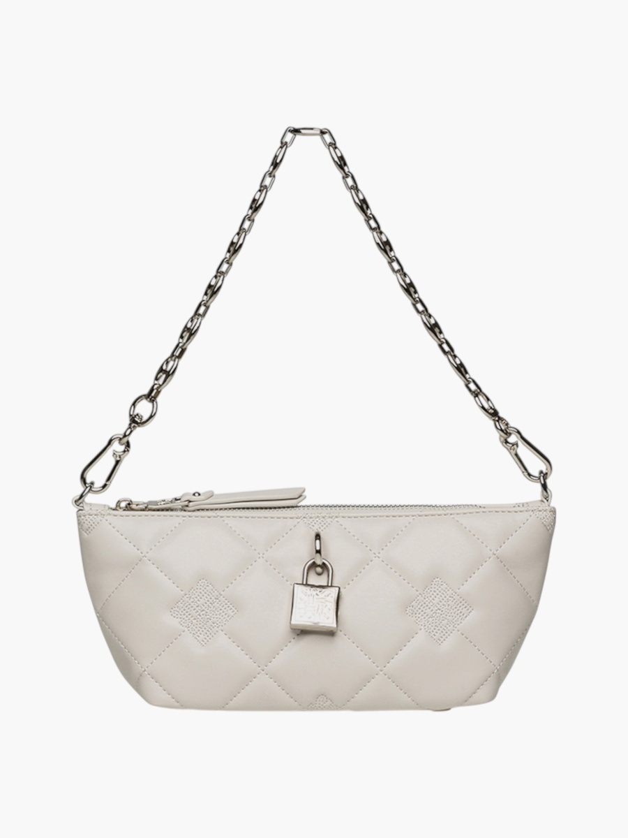 Quilted Shoulder Bag with Chain Strap