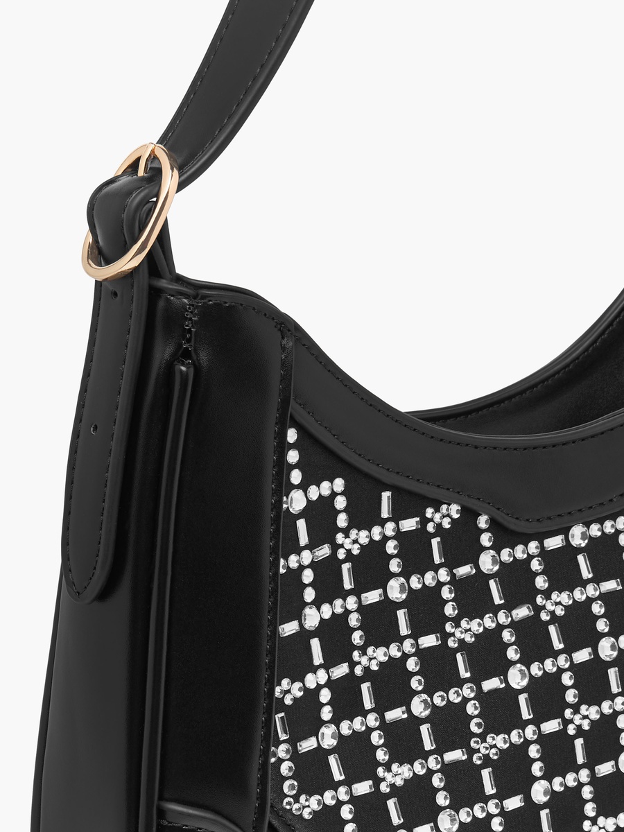 Tia Embellished Shoulder Bag with Adjustable Strap