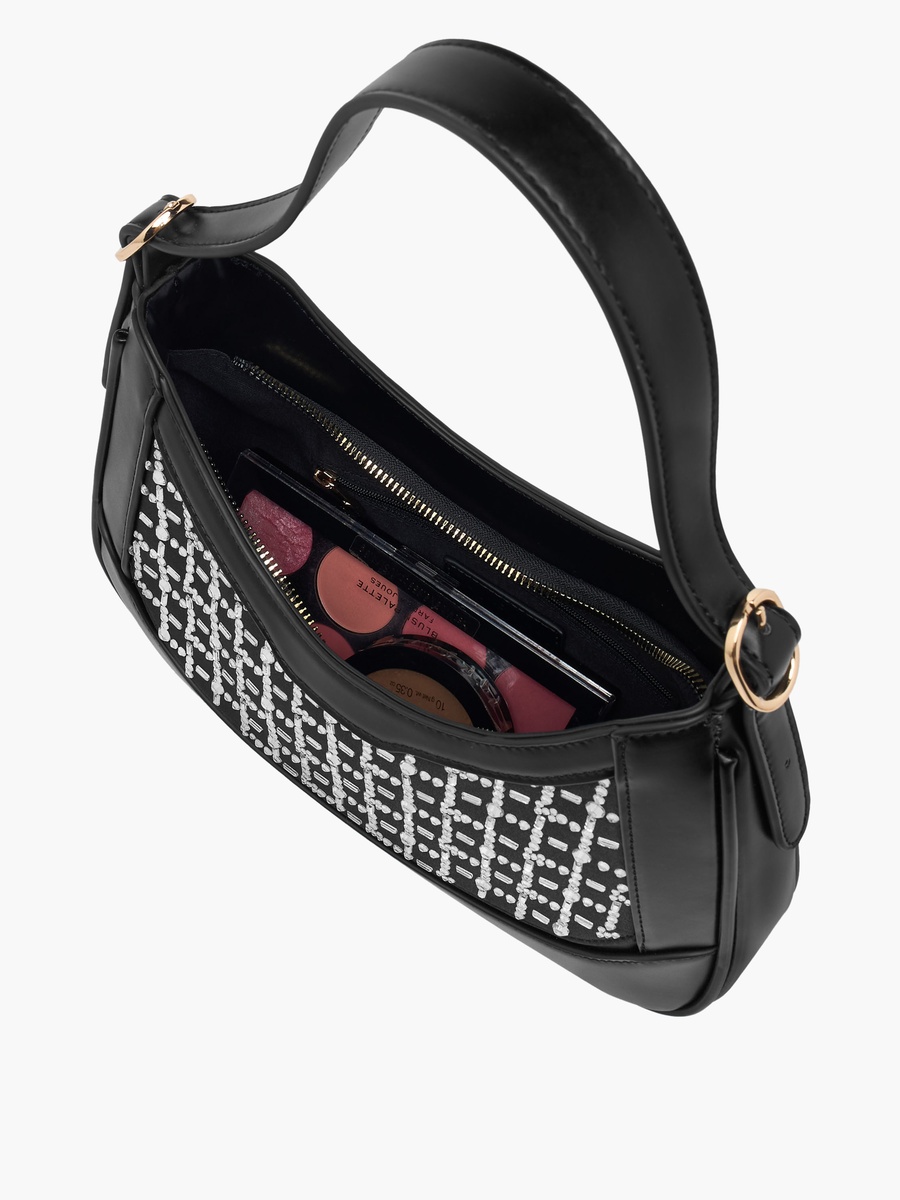 Tia Embellished Shoulder Bag with Adjustable Strap