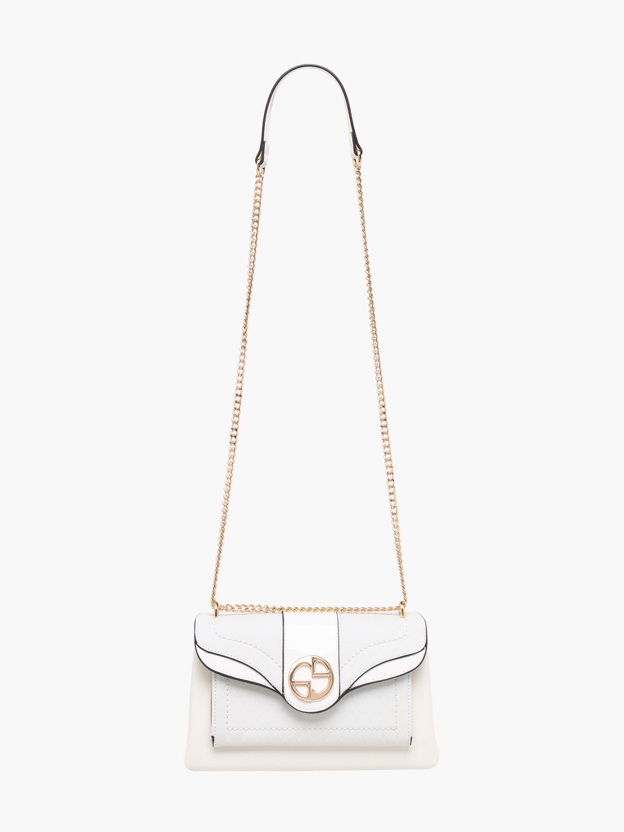 Tia Panelled Crossbody Bag with Chain Strap