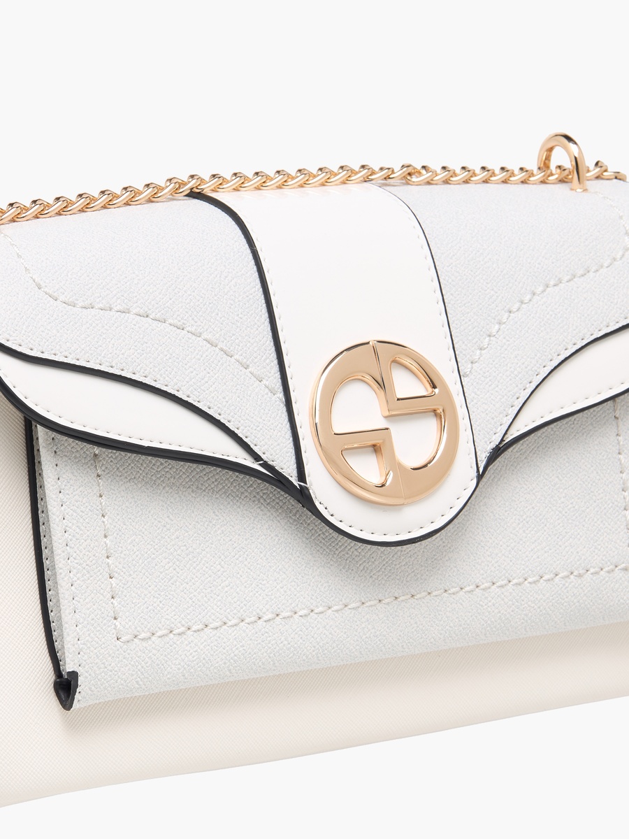 Tia Panelled Crossbody Bag with Chain Strap