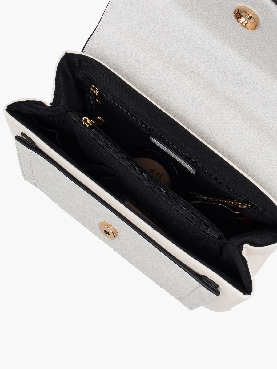 Tia Panelled Crossbody Bag with Chain Strap