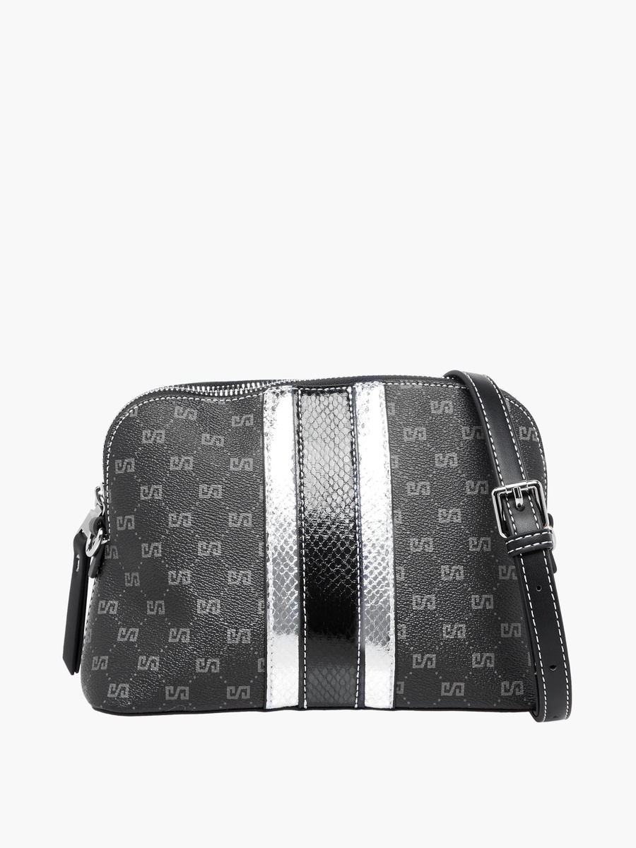 Tia Monogram Print Crossbody Bag with Adjustable Strap