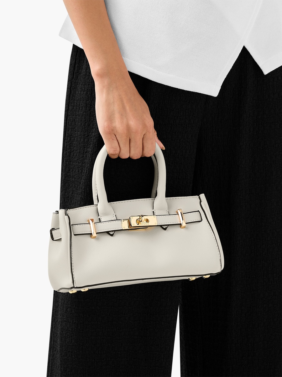 Textured Tote Bag with Detachable Chain Strap