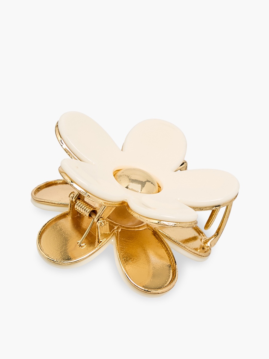 Floral Shaped Hair Clamp with Embellishment