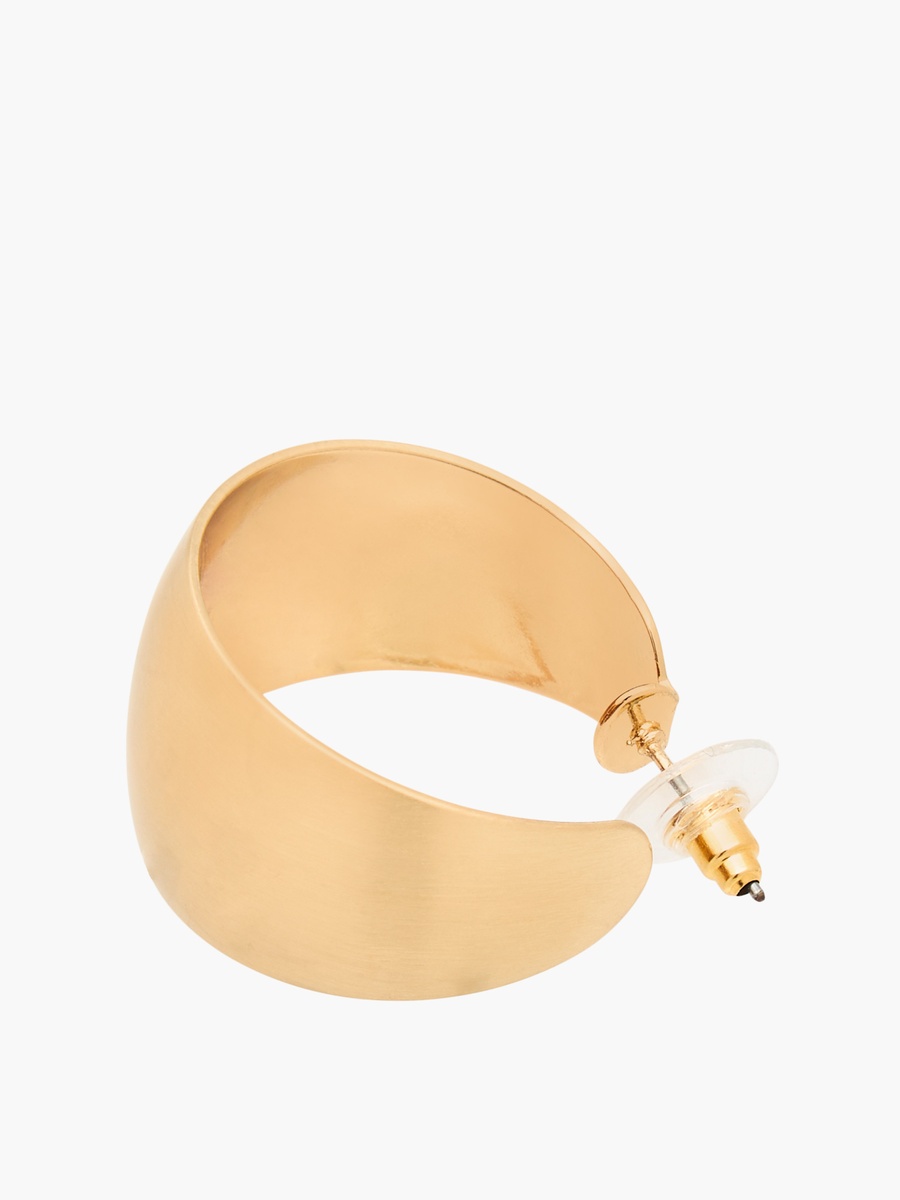 Metal Hoop Earrings with Pushback Closure