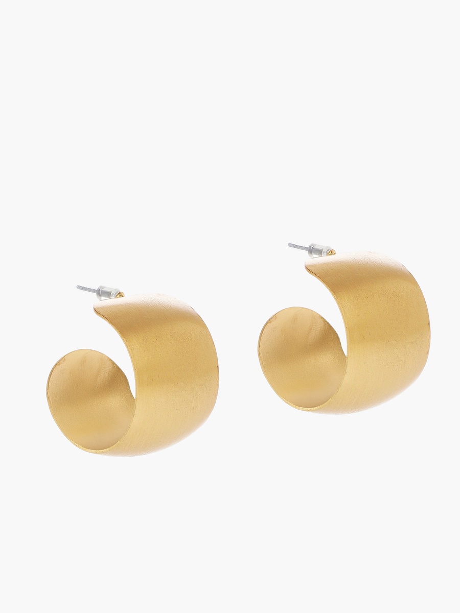 Metal Stud Earrings with Pushback Closure