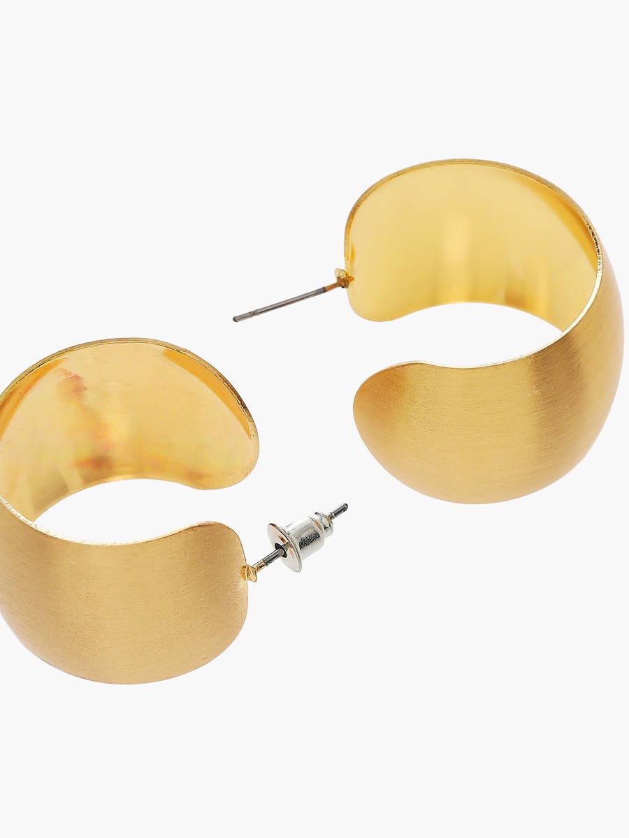 Metal Stud Earrings with Pushback Closure
