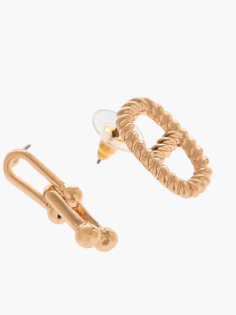 Pack of 3 Gold Tone Earrings with Pushback Closure