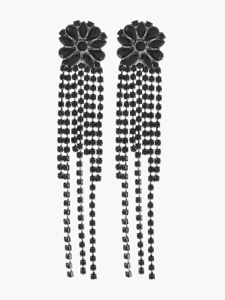 Stone Embellished Dangler Earrings with Pushback Closure