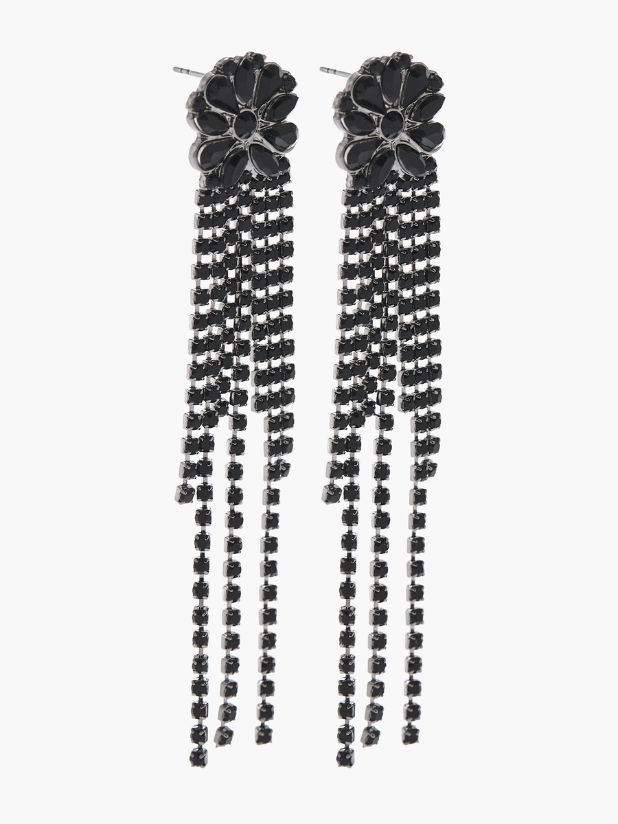 Stone Embellished Dangler Earrings with Pushback Closure