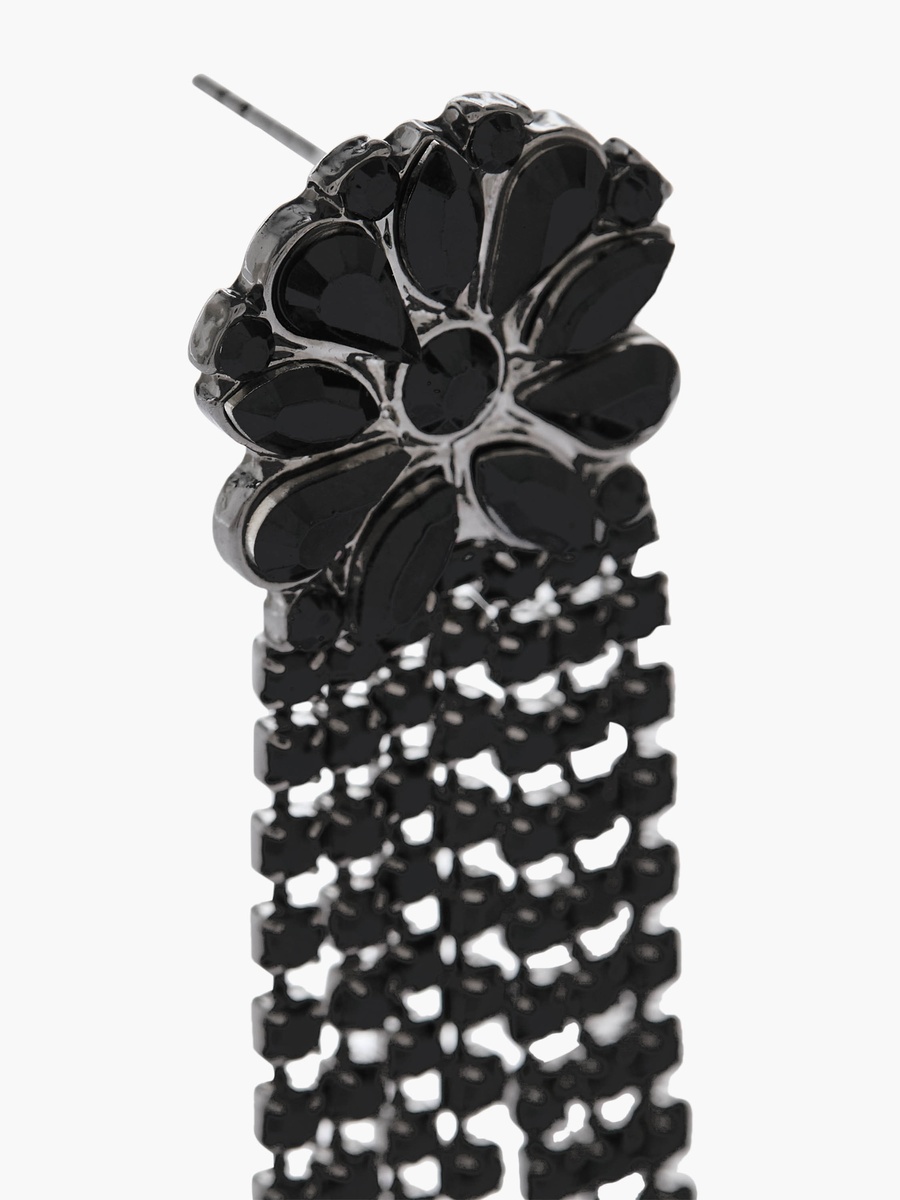 Stone Embellished Dangler Earrings with Pushback Closure