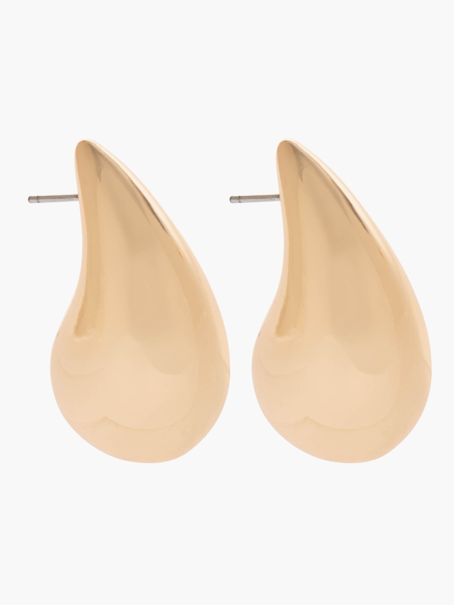 Metal Stud Earrings with Pushback Closure