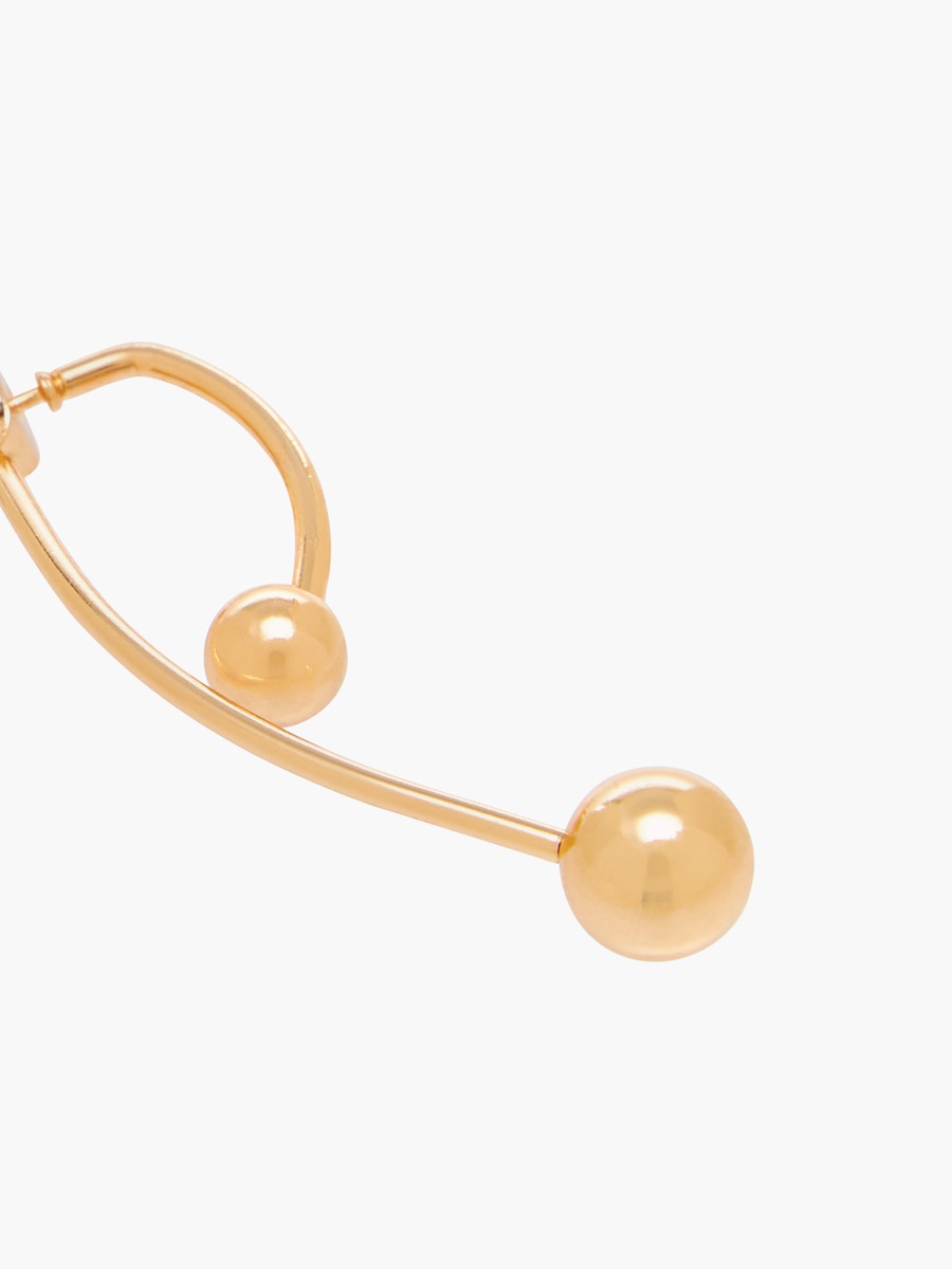 Metallic Drop Earrings with Pushback Closure