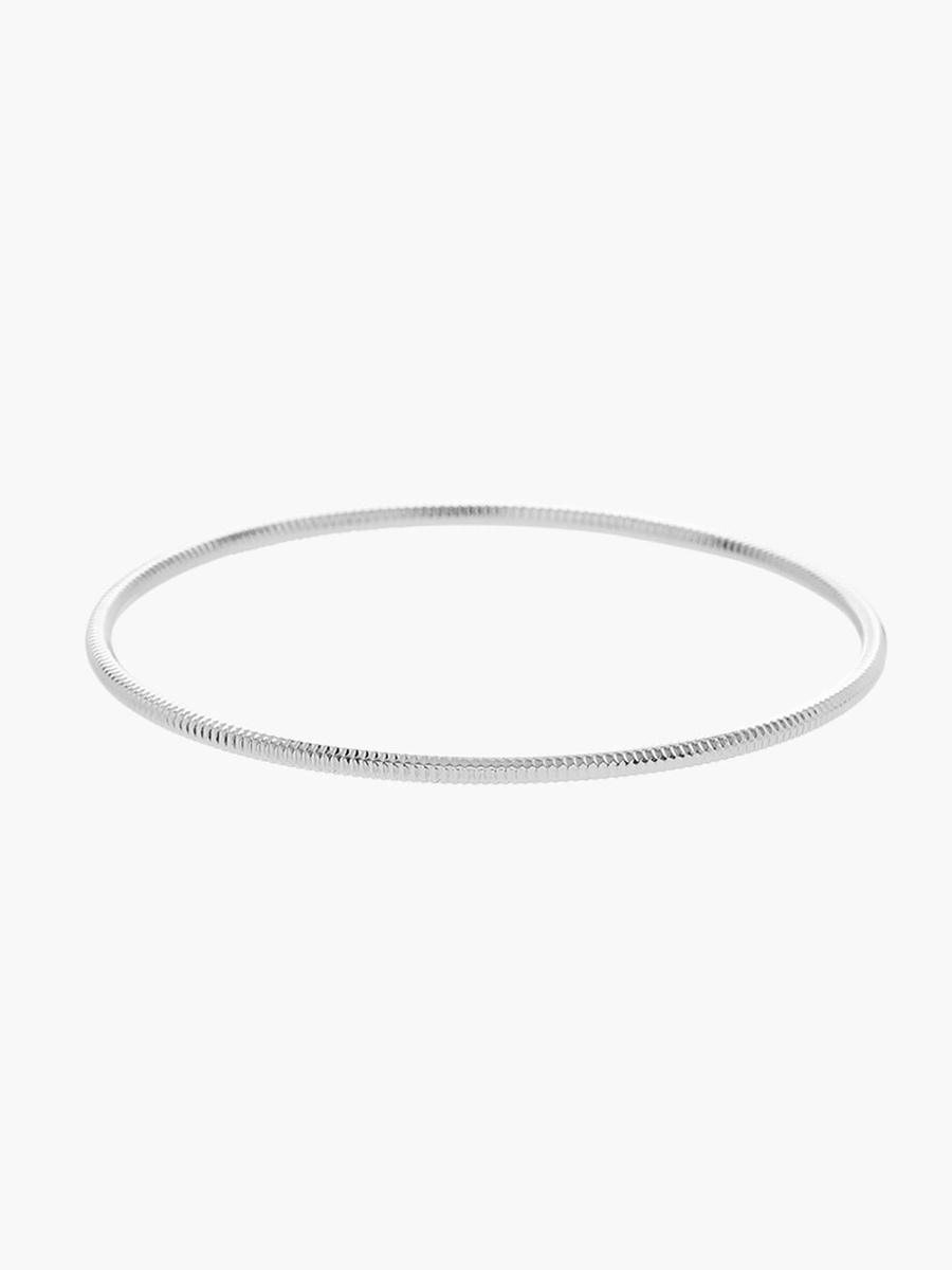 Pack of 10 Metal Silver Plated Bangle
