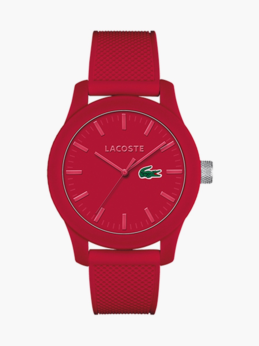 Men 43 MM Red Analog Silicone Strap Watch - 2010764
