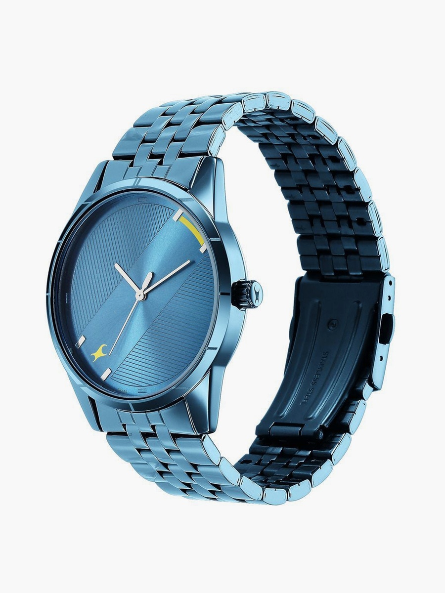 Fastrack Men 42 MM Blue Analog Stainless Steel Watch - 3277QM01