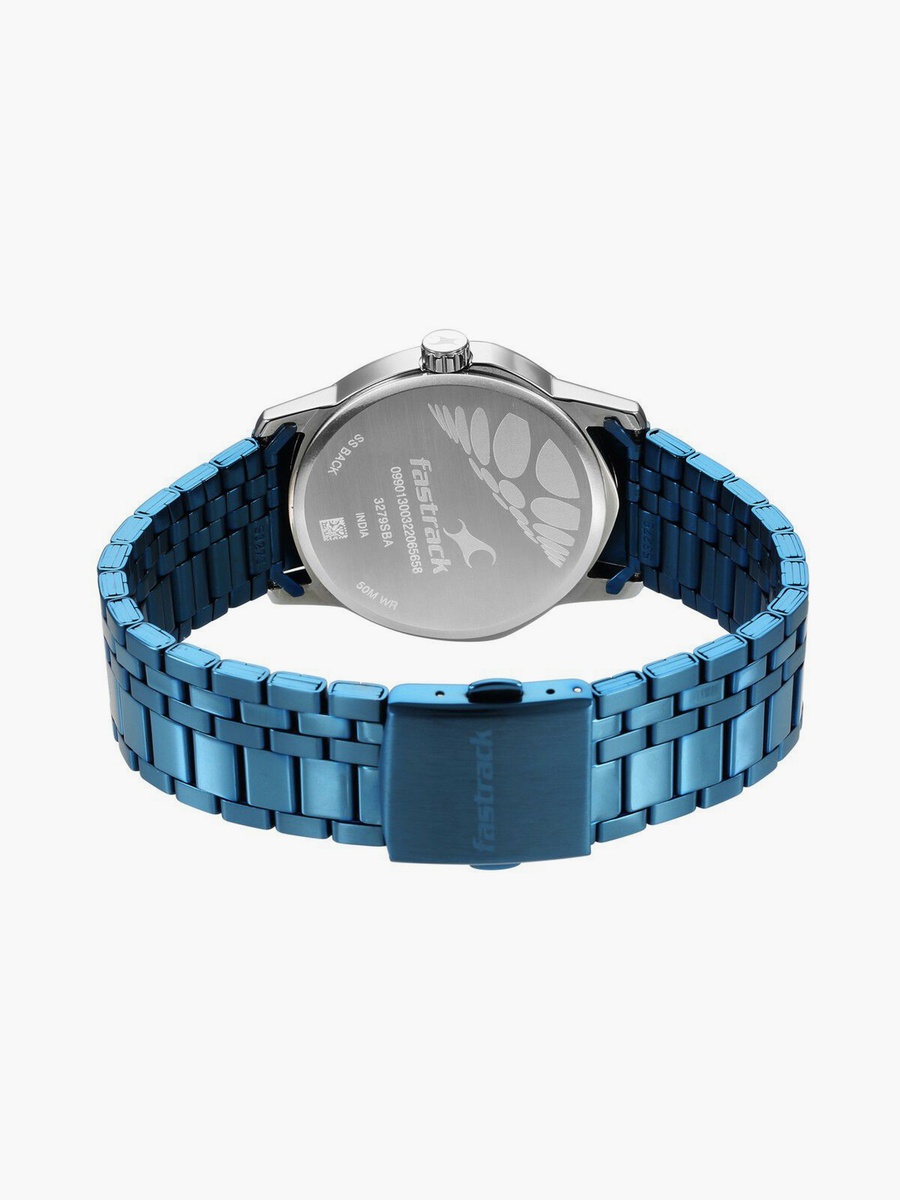 Fastrack Men 40 MM Blue Analog Stainless Steel Watch - 3279KM01