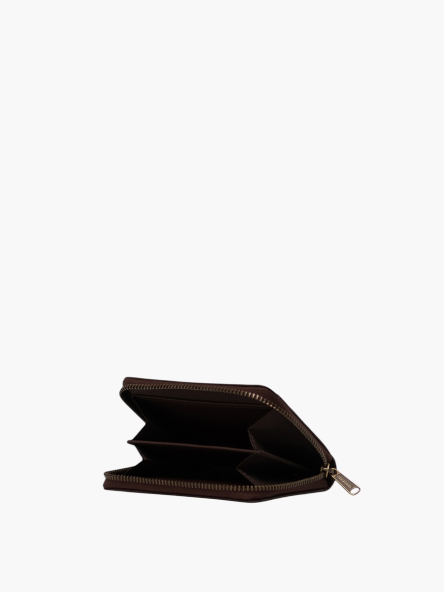 Solid Zip Around Wallet