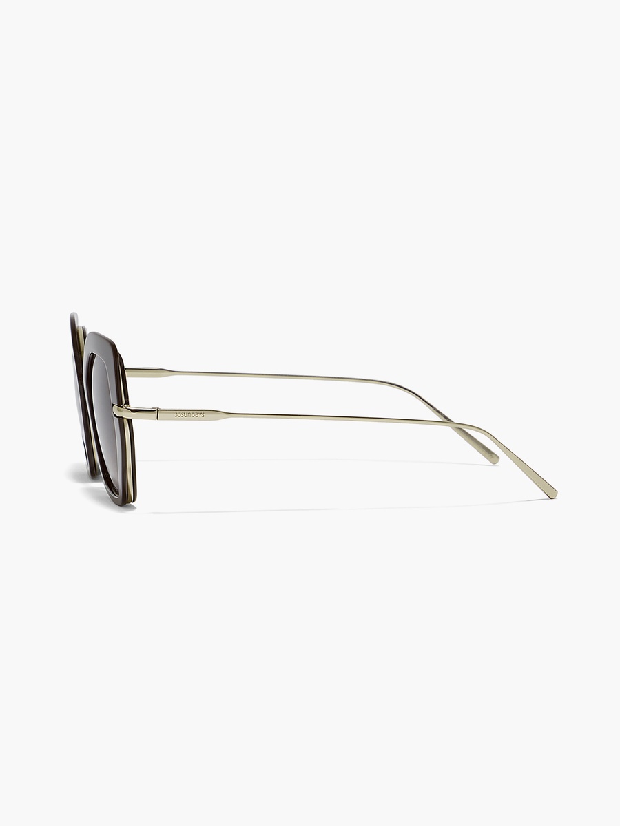 SHOOK  Brown Lens 48 mm Cat Eye Sunglasses
