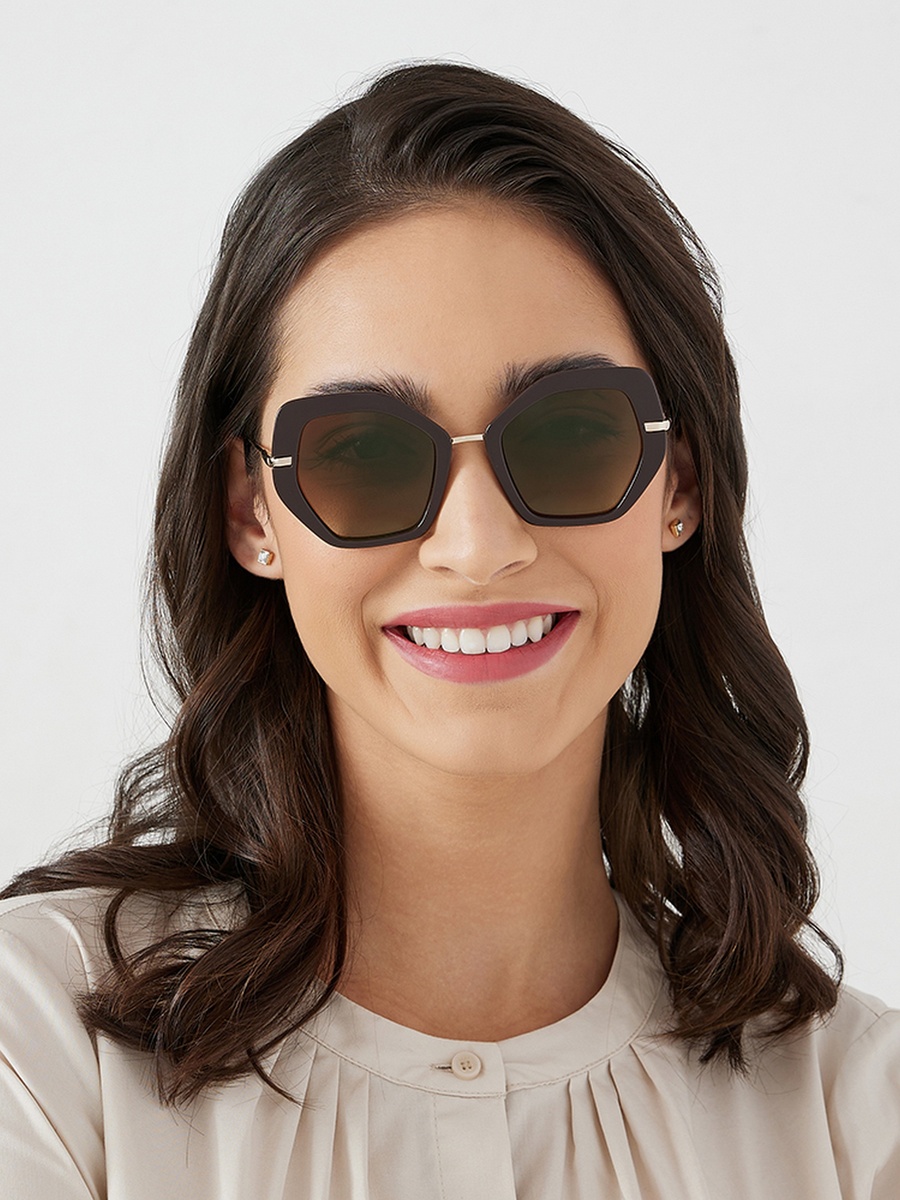 SHOOK  Brown Lens 48 mm Cat Eye Sunglasses