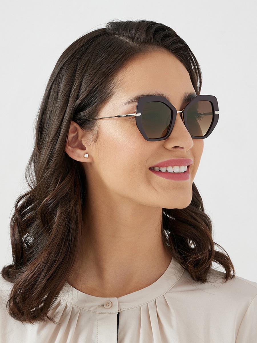 SHOOK  Brown Lens 48 mm Cat Eye Sunglasses